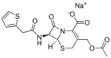 5-Thia-1-azabicyclo[4.2.0]oct-2-ene-2-carboxylic acid, 3-[(acetyloxy)methyl]-8-oxo-7-[(2-thienylacetyl)amino]-, monosodium salt, trans-(+-)-