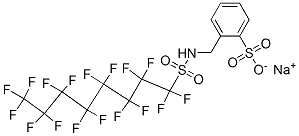 sodium [[[(heptadecafluorooctyl)sulphonyl]amino]methyl]benzenesulphonate