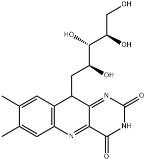 1-Deoxy-1-(2,3,4,10-tetrahydro-7,8-dimethyl-2,4-dioxopyrimido[5,4-b]quinolin-10-yl)-D-ribitol