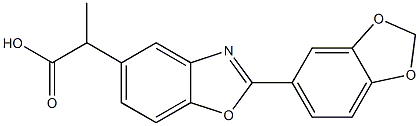 α-Methyl-2-(3,4-methylenedioxyphenyl)-5-benzoxazoleacetic acid