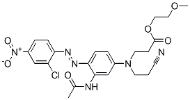 2-methoxyethyl N-[3-(acetylamino)-4-[(2-chloro-4-nitrophenyl)azo]phenyl]-N-(2-cyanoethyl)-beta-alaninate