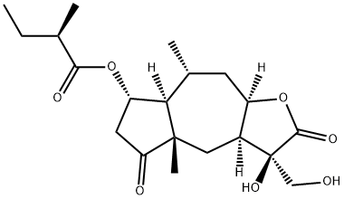 (R)-2-Methylbutanoic acid (3R,3aα,7aα,9aα)-dodecahydro-3-hydroxy-3-hydroxymethyl-4aβ,8α-dimethyl-2,5-dioxoazuleno[6,5-b]furan-7α-yl ester