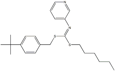 (4-(1,1-Dimethylethyl)phenyl)methyl hexyl-3-pyridinylcarbonimidodithioate