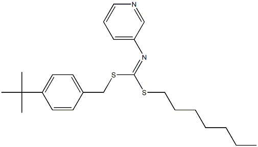 (4-(1,1-Dimethylethyl)phenyl)methyl heptyl-3-pyridinylcarbonimidodithioate