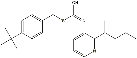 S-((4-(1,1-Dimethylethyl)phenyl)methyl)O-(1-methylbutyl)-3-pyridinylcarbonimidothioate