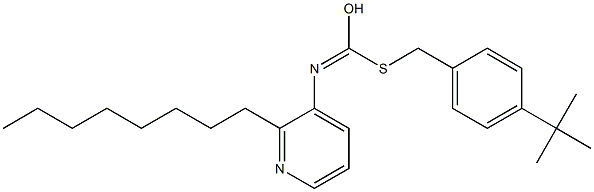 S-((4-(1,1-Dimethylethyl)phenyl)methyl) O-octyl 3-pyridinylcarbonimidothioate