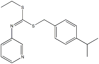 Ethyl (4-(1-methylethyl)phenyl)methyl-3-pyridinylcarbonimidodithioate