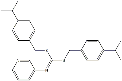 Bis((4-(1-methylethyl)phenyl)methyl)-3-pyridinylcarbonimidodithioate