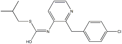 O-((4-Chlorophenyl)methyl) S-(2-methylpropyl)-3-pyridinylcarbonimidothioate