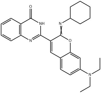 2-[2-(cyclohexylimino)-7-(diethylamino)-2H-1-benzopyran-3-yl]quinazolin-4(1H)-one