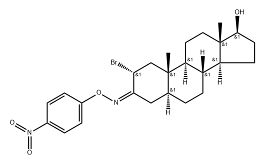2α-Bromo-17β-hydroxy-5α-androstan-3-one O-(p-nitrophenyl)oxime