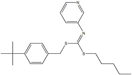 (4-(1,1-Dimethylethyl)phenyl)methyl pentyl-3-pyridinylcarbonimidodithioate