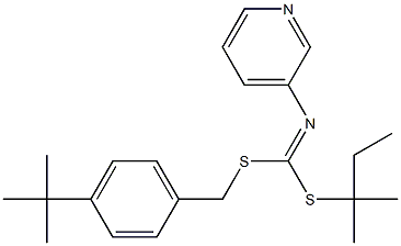 (4-(1,1-Dimethylethyl)phenyl)methyl 1,1-dimethylpropyl-3-pyridinylcarbonimidodithioate
