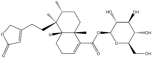 β-D-Glucopyranose 1-[(4aR)-5β-[2-(2,5-dihydro-5-oxofuran-3-yl)ethyl]-3,4,4a,5,6,7,8,8a-octahydro-5,6α,8aβ-trimethyl-1-naphthalenecarboxylate]