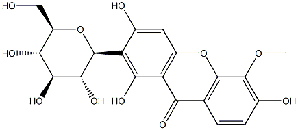 2-β-D-Glucopyranosyl-1,3,6-trihydroxy-5-methoxy-9H-xanthen-9-one