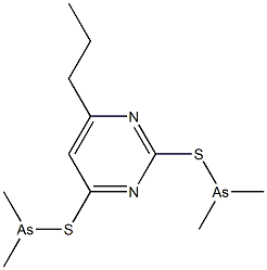 2,4-Bis[(dimethylarsino)thio]-6-propylpyrimidine