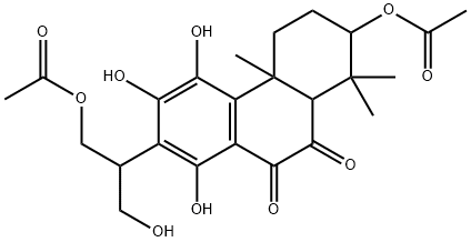 2-(Acetyloxy)-7-[2-(acetyloxy)-1-(hydroxymethyl)ethyl]-1,2,3,4,4a,10a-hexahydro-5,6,8-trihydroxy-1,1,4a-trimethylphenanthrene-9,10-dione