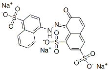 trisodium (8E)-7-oxo-8-[(4-sulfonatonaphthalen-1-yl)hydrazinylidene]naphthalene-1,3-disulfonate