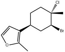 3-[(1S)-3α-Bromo-4β-chloro-4-methylcyclohexan-1-yl]-2-methylfuran