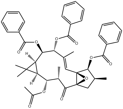 (1aR,2R,3S,4aR,6S,7S,7aS,8E,10R,11R,11aS)-2-Acetyloxy-7,10,11-tris(benzoyloxy)-1a,2,3,6,7,10,11,11a-octahydro-1,1,3,6,9-pentamethyl-4a,7a-epoxy-5H-cyclopenta[a]cyclopropa[f]cycloundecen-4(1H)-one