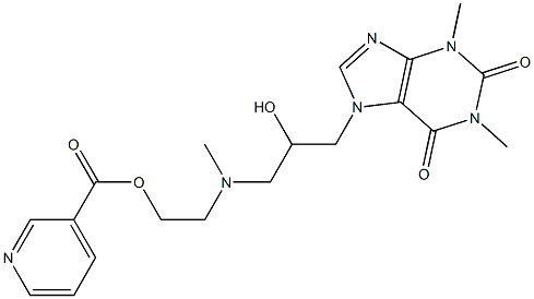 Nicotinic acid 2-[[2-hydroxy-3-(3,6-dihydro-1,3-dimethyl-2,6-dioxo-1H-purin-7(2H)-yl)propyl]methylamino]ethyl ester