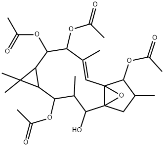 4a,7a-Epoxy-5H-cyclopenta[a]cyclopropa[f]cycloundecene-2,4,7,10,11-pen tol, 1,1a,2,3,4,6,7,10,11,11a-decahydro-1,1,3,6,9-pentamethyl-, 2,7,10 ,11-tetraacetate