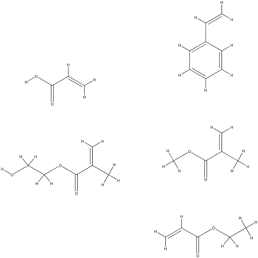 2-Propenoic acid, 2-methyl-, 2-hydroxyethyl ester, polymer with ethenylbenzene, ethyl 2-propenoate, methyl 2-methyl-2-propenoate and 2-propenoic acid