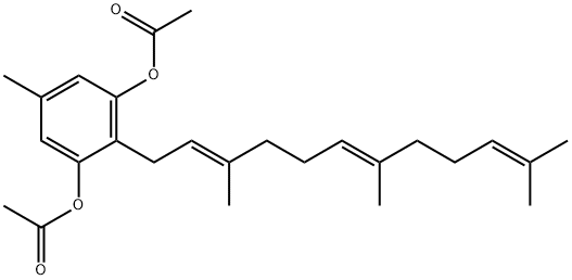 Diacetic acid 5-methyl-2-[(2E,6E)-3,7,11-trimethyl-2,6,10-dodecatrienyl]-m-phenylene ester