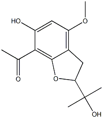 (+)-7-Acetyl-2,3-dihydro-6-hydroxy-2-(1-hydroxy-1-methylethyl)-4-methoxybenzofuran