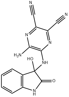 5-Amino-6-[(2,3-dihydro-3-hydroxy-2-oxo-1H-indol-3-yl)amino]-2,3-pyrazinedicarbonitrile