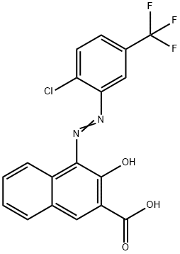 4-(2-CHLORO-5-(TRIFLUOROMETHYL)PHENYLAZO)-3-HYDROXY-2-NAPHTHOIC ACID