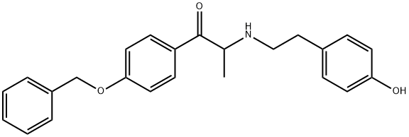 2-[[2-(4-HYDROXYPHENYL)ETHYL]AMINO]-1-[4-(PHENYLMETHOXY)PHENYL]-1-PROPANONE