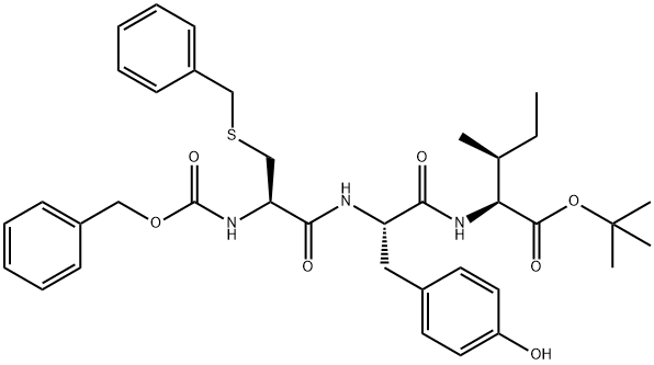 (phenylmethoxy)carbonylcysteinyl(phenylmethyl)-tyrosyl-isoleucine tert-butyl ester