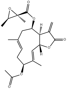 (2R,3R)-2,3-Dimethyl-2-oxiranecarboxylic acid (3aR,4R,6E,9S,10E,11aR)-9-acetoxy-2,3,3a,4,5,8,9,11a-octahydro-6,10-dimethyl-3-methylene-2-oxocyclodeca[b]furan-4-yl ester