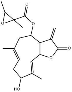 2,3-Dimethyl-2-oxiranecarboxylic acid 2,3,3a,4,5,8,9,11a-octahydro-9-hydroxy-6,10-dimethyl-3-methylene-2-oxocyclodeca[b]furan-4-yl ester
