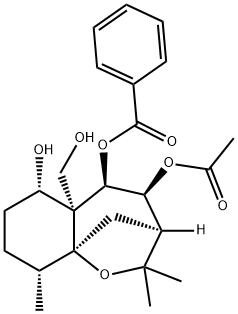 Decahydro-5a-(hydroxymethyl)-2,2,9-trimethyl-3,9a-methano-1-benzoxepine-4,5,6-triol 4-acetate 5-benzoate