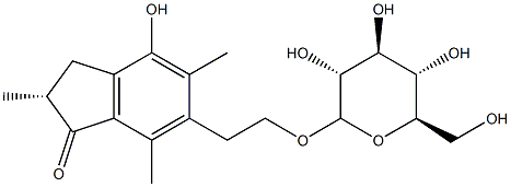 (2R)-6-[2-(β-D-Glucopyranosyloxy)ethyl]-2,3-dihydro-4-hydroxy-2,5,7-trimethyl-1H-inden-1-one