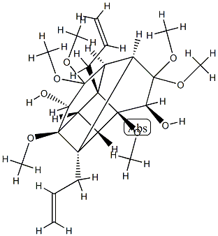 (1S,2S,5R)-1aβ,2,3,4,4aβ,5,6,7,7aβ,7bβ-Decahydro-2,4,4,6,6,7aβ-hexamethoxy-7bβ,8-di(2-propenyl)-1,2,5-metheno-1H-cyclobuta[de]naphthalene-3α,7β-diol