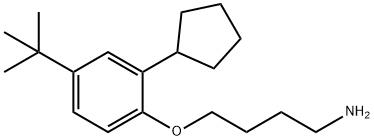 4-[4-(tert-butyl)-2-cyclopentylphenoxy]butylamine