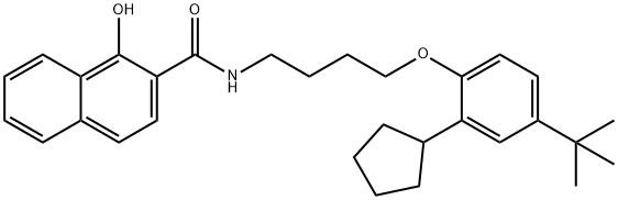 N-[4-[2-cyclopentyl-4-(1,1-dimethylethyl)phenoxy]butyl]-1-hydroxynaphthalene-2-carboxamide