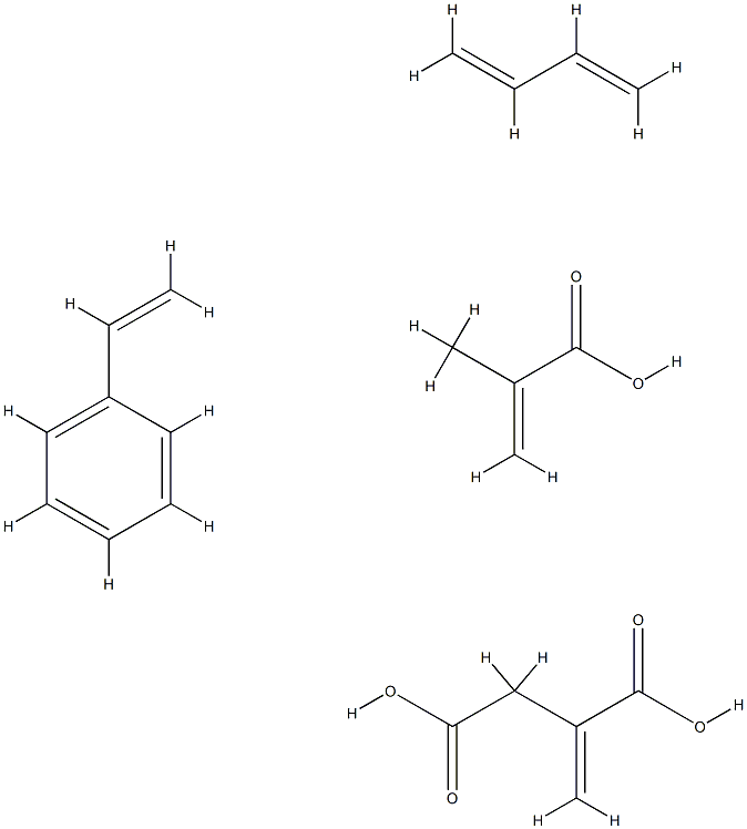 Butanedioic acid, methylene-, polymer with 1,3-butadiene, ethenylbenzene and 2-methyl-2-propenoic acid
