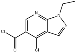4-chloro-1-ethyl-1H-pyrazolo[3,4-b]pyridine-5-carbonyl chloride