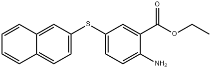 Ethyl 2-amino-5-[2-naphthylthio]benzoate