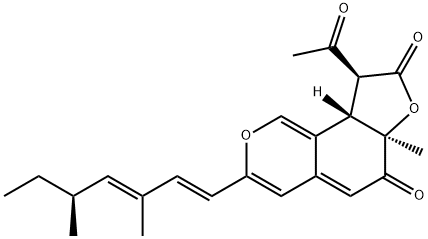 9-Acetyl-9,9a-dihydro-6a-methyl-3-(3,5-dimethyl-1,3-heptadienyl)-6H-furo[2,3-h]-2-benzopyran-6,8(6aH)-dione