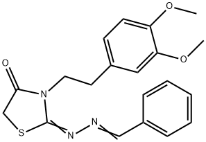 Benzaldehyde [3-[2-(3,4-dimethoxyphenyl)ethyl]-4-oxothiazolidin-2-ylidene]hydrazone