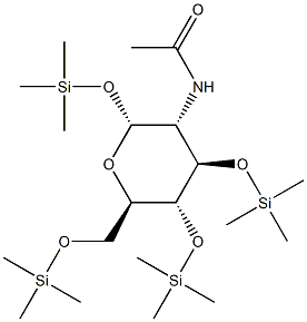 2-Acetylamino-1-O,3-O,4-O,6-O-tetrakis(trimethylsilyl)-2-deoxy-α-D-glucopyranose