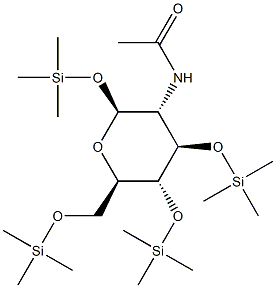 2-Acetylamino-1-O,3-O,4-O,6-O-tetrakis(trimethylsilyl)-2-deoxy-β-D-glucopyranose