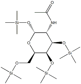2-Acetylamino-1-O,3-O,4-O,6-O-tetrakis(trimethylsilyl)-2-deoxy-α-D-galactopyranose