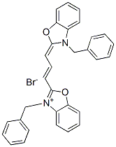 3-benzyl-2-[3-[3-benzyl-3H-benzoxazol-2-ylidene]prop-1-enyl]benzoxazolium bromide