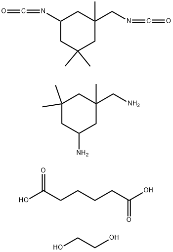 Hexanedioic acid, polymer with 5-amino-1,3,3-trimethylcyclohexanemethanamine, 1,2-ethanediol and 5-isocyanato-1-(isocyanatomethyl)-1,3,3-trimethylcyclohexane